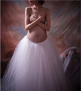 Balts Mežģīņu Karaliskās Dzemdību Balta Kleita Grūtniecēm, Foto Aksesuārus sieviete Grūtniecības un dzemdību foto fotografēšanas gara kleita