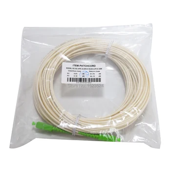 Baltā Krāsa SM SX PVC 3mm 30 Metru SC/APC Optisko Šķiedru Jumper Cable SC/APC-SC/APC Fiber Optic Patch Cord