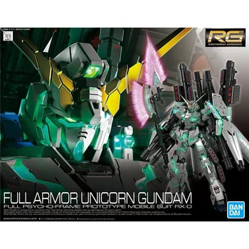 BANDAI RG 1/144 FA RX-0 Pilnas Bruņas Unicorn Gundam izpārdots Retas Vietas, Rīcības Attēls Bērniem Saliktas Rotaļlietas RG 30