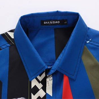 BAO SHAN zīmola sākotnējo ģeometrisko raksturu modelis modelis vīriešu īss piedurknēm krekls 2020 
