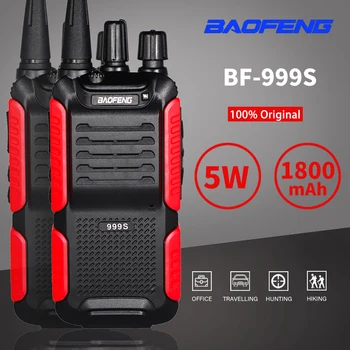 Baofeng BF-999S Plus Walkie Talkie 6km Runāt Klāstu 5W 1800mAh UHF 16 Kanālu Portatīvo divvirzienu Radio Uzlabot BF-888s CB Radio