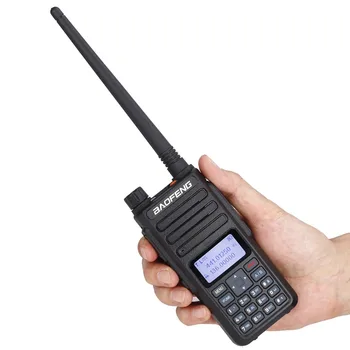 BAOFENG DM-860 Digitālo walkie talkie 2. līmeņa Duālā laika slota DMR digital&Analog repeater režīmā Jauninājums DM-1801 Ham Radio+Austiņas