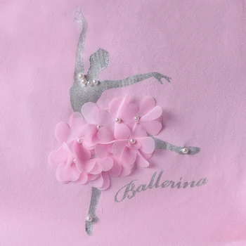 BAOHULU Īsām Piedurknēm Bērnu Baleta Pērle Kleitu Ziedu Deju Leotard Meitene, Balerīna, Kostīmu Baleta Tutu Bērniem Meiteņu Drēbes