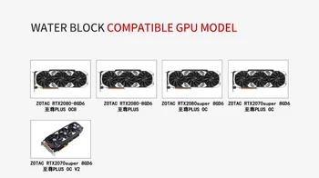 Barrow GPU Ūdens Bloks ZOTAC Extreme PLUS RTX2080 / 2070 8GD6, 5V ARGB 3PIN AURA SYNC BS-ZOP2080-PA