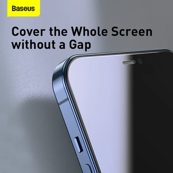 Baseus 2gab Screen Protector For iPhone 12 Pro Max 0.3 mm Caurspīdīgu Aizsargājošu Stikla iPhone 12 mini Rūdīts Filmu Vāciņu