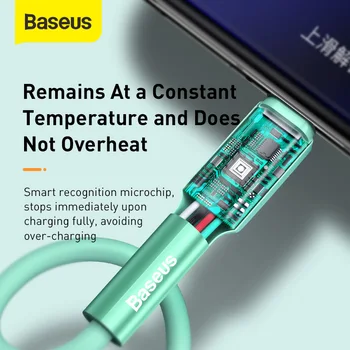 Baseus C Tipa USB Kabeli 3A Ātri Maksa Par Samsung S20 S10 S9 USB C Ātrās Uzlādes par Huawei Mate30 P30 USB-C Lādētāja Vads