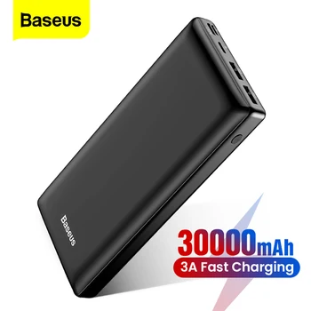 Baseus Power Bank 30000mAh Powerbank USB C Ātri Poverbank Par Xiaomi iPhone 12 Pro Portatīvo Ārējo Akumulatoru Lādētāju Pover banka
