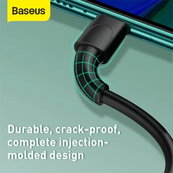 Baseus USB C Veida Kabeļu nesošās VOOC Zibspuldze, Lādētājs, Datu Kabelis, Tips-C Lādētājs 5.A QC AFC USB Ātrās Uzlādes Kabelis Priekš Huawei xiaomi