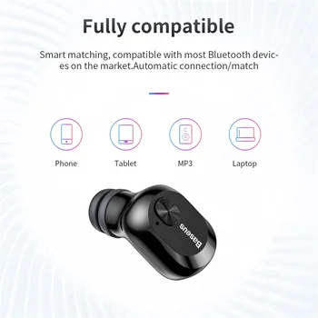 Baseus W01 TWS Bluetooth 5.0 Austiņas Bezvadu Austiņas Bluetooth Stereo Bass Bezvadu austiņas Ar HD Mikrofons Tālruni
