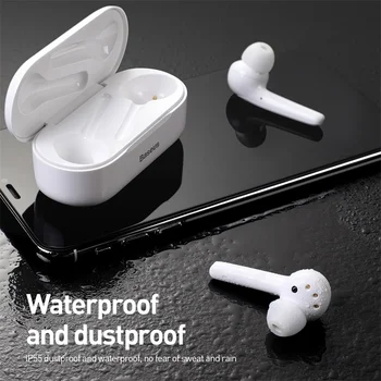 Baseus W07 Bluetooth Austiņas TWS Bezvadu Bluetooth Austiņas 3D Stereo Sporta Bezvadu Austiņas ar Duālo Trokšņa samazināšanu Mic