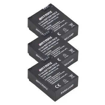 Batmax 4gab Akumulatora Akkus + LCD Dual USB Lādētājs Gopro Hero 3 3+ Black Edition White Silver Edition HD Kameru Piederumi