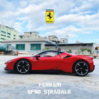 Bburago 1:24 Ferrari SF90 Stradale Automašīnas Modelis Die-casting Metāla Modeli, Bērnu Rotaļu Draugs Dāvanu Imitētu Sakausējuma Auto Kolekciju