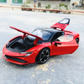 Bburago 1:24 Ferrari SF90 Stradale Automašīnas Modelis Die-casting Metāla Modeli, Bērnu Rotaļu Draugs Dāvanu Imitētu Sakausējuma Auto Kolekciju