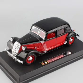 Bburago 1/24 Mērogā Klasiskās citroen TA 15CV Vilces Avant 1938 automašīnām Diecasts & Rotaļlietas Transportlīdzekļu modelis miniatūras auto par bērnu