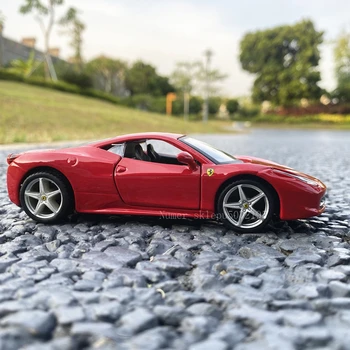 Bburago 1:32 Ferrari 458 Italia sērijas akrila displejs lodziņā rallija automašīnas modeļa Simulācijas Sakausējuma Auto Modeli, Vāc dāvanas, rotaļlietas