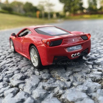 Bburago 1:32 Ferrari 458 Italia sērijas akrila displejs lodziņā rallija automašīnas modeļa Simulācijas Sakausējuma Auto Modeli, Vāc dāvanas, rotaļlietas