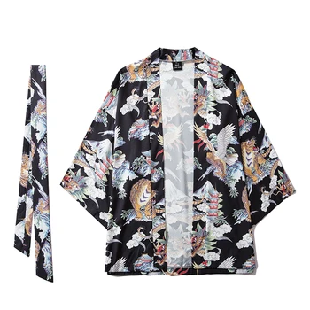 Bebovizi Ķīniešu Stilā Kimonos Dragon Tiger Ērglis Drukāt Japāņu Kimono Jaka Cosplay Krekls, Blūze Sievietēm, Vīriešiem Yukata