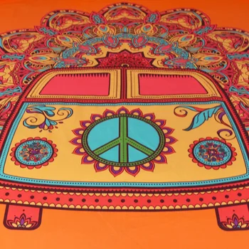 BeddingOutlet Mandala Spilvendrāna Oranžs Spilvens Gadījumā Mieru Dizaina Autobusu Iespiesti Bohēmijas Gultas Spilvena Segums 50x75cm 50x90cm