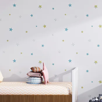 Beibehang 53X300cm pašlīmējošas tapetes bērnistabai Zvaigznes un mēness buru tapešu dzīvojamā istaba mūra Sienas Uzlīme