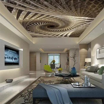 Beibehang Pasūtījuma griestiem tapetes, 3D foto sienas spirāli royal ģeometriskā mākslas zenith dzīvojamā istaba guļamistaba griestu 3d tapetes
