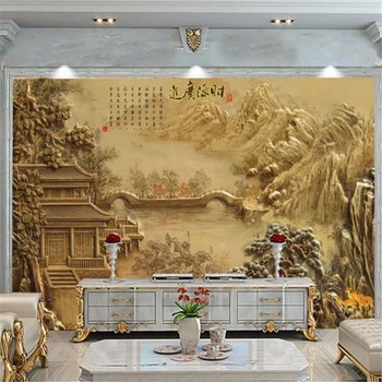 Beibehang Pielāgotus foto tapetes, 3d sienas Ķīna retro Mūsdienu tapetes dekorācijas izmēra foto murals papel de parede 3d tapetes