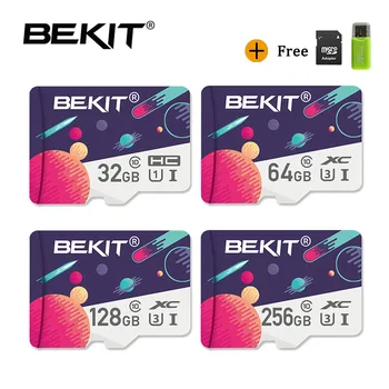 Bekit Micro SD Kartes Oriģināls 8gb 16gb 32gb 128gb 256 gb Class10 Atmiņas Karte Mini microsd cartao de memoria U1/U3 tālruni