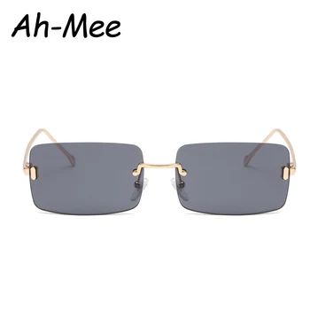 Bez apmales Taisnstūrī, Saulesbrilles Sieviešu Ir 2021. Laukumā Steampunk Saules Brilles Zīmols Vintage Slīpums Sieviešu Brilles Brilles UV400 Oculos