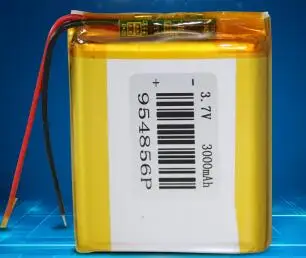 Bezmaksas piegāde 1gb/daudz 3,7 V 954856 3000mAh polimēru litija akumulators li-ion baterijas Uzlādējamas baterijas
