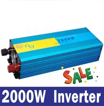 Bezmaksas piegāde 2000W pure sine wave inverter 110vdc uz 220vac 4000W maksimālā 2000W nepārtrauktām power inverter vilciena izmantošanu
