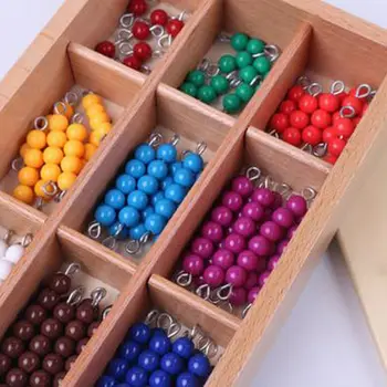Bezmaksas Piegāde Montessori Materiāli Izglītības Koka Krāsains Pārbaudītājs Valdes Krelles Matemātikas Rotaļlietas