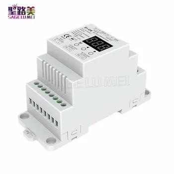 Bezmaksas piegāde S1-DR AC110V-220V DIN sliede 2 Kanālu 2CH AC Triac DMX Reostats divu kanālu izejas Silīcija DMX512 LED kontrolieris