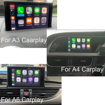 Bezvadu Apple Carplay Android Auto Modulis AUDI B9 A5/S5/A4/A3 A6 A7 A8 Q2 Q3 Q5 Q7 B9 S5 MMI Sistēmu, Spogulis-link Siri Balss
