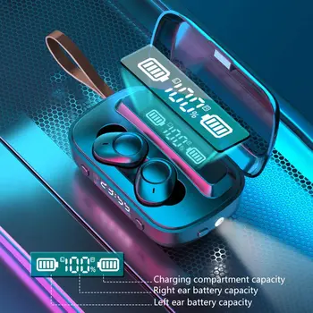 Bezvadu Austiņas Bluetooth 5.1 Austiņas Taisnība Bezvadu Sporta Earbuds ar Uzlādes Gadījumā Bass Skaņas Trokšņa Slāpēšanas Austiņas