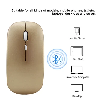 Bezvadu Bluetooth 5.0 Peli, Uzlādējams Ultra-Plānas Kluss Portatīvo Mause Optisko Datoru 1600 DPI Pelēm Par Xiaomi PC Klēpjdators