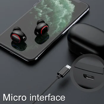 Bezvadu Bluetooth Austiņas ar 500 mAh Uzlādes Lodziņu ,HD Stereo Bezvadu Austiņas ,Austiņas un Earbuds iPhone Xiaomi Tālruni