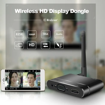 Bezvadu Displejs WIFI Dongle HDMI-saderīgam Uztvērējs 1080P HDTV VGA Audio Video Converter for IPhone, IPad, Android Tālruņa Uz TV