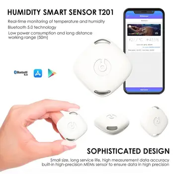 Bezvadu Termometrs Bluetooth Higrometru Android / IOS Iekštelpu Āra Temperatūras un Mitruma Mērītājs Signalizācija 2020 Jaunākais
