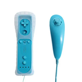 Bezvadu Tālvadības pults Wii, Bez Kustības Plus Gamepad ar Silikona Gadījumā, ja kustības sensors