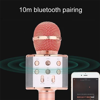 Bezvadu USB Mikrofons Profesionālās Kondensatoru Karaoke Mikrofons Bluetooth Stāvēt Radio Mikrofon Studio Ierakstu Studijā