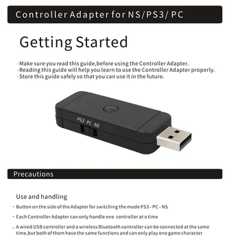 Bezvadu Vadu Kontrolieris Gamepad Pārveidotāja Adapteris, Nintendo Slēdzis NS PS3 PC spēļu vadāmierīces/ Džoistiki