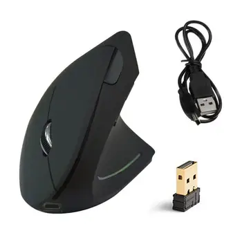 Bezvadu Vertikālā Pele Ergonomiska 2.4 G USB 1600DPI Labo Roku Peles PC Klēpjdatoru Biroja Spēļu Optiskā Pele Akumulatora/Papildināt