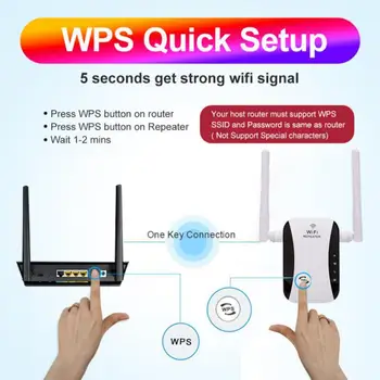 Bezvadu WiFi Repeater Wifi Extender 300Mbps WiFi Pastiprinātājam 802.11 B/g/n Wi Fi Pastiprinātājs lielos attālumos Repiter Wi-fi Repeater