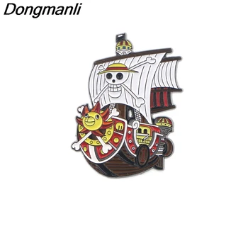 BG469 Dongmanli Anime Kuģa Karikatūra Cieto Emaljas Piespraudes un Brošas Atloks Pin Mugursoma Somas, Emblēmu, Apģērbu Dekorēšana Dāvanas