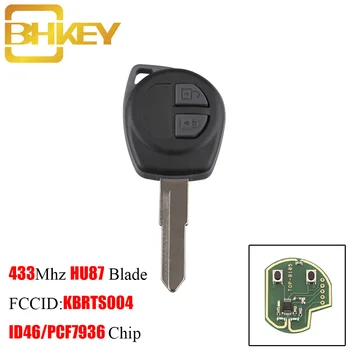 BHKEY KBRTS004 par Suzuki Taustiņu Tālvadības ID46 Automašīnu Čipu Atslēgu HU87 Asmens Suzuki Swift SX4 ALTO Vitara Ignis JIMNY Splash 433 Mhz