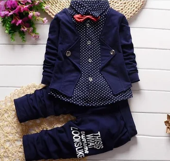 BibiCola Pavasara Rudens Puiku Apģērbu Komplekti Bērniem Drēbes, Uzstādīt Toddler Zēnu Kokvilnas t-krekli+bikses Sporta Tērps Tracksuit Komplekts