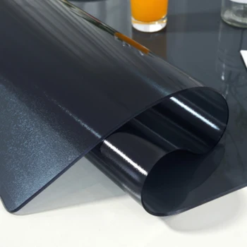 Bieza 1.6 mm PVC Galdauts Melns Matēts Ūdensizturīgs Galda Vāka Eļļas izturīgs Mīksts Stikla Aizsargātu virtuves Ēdināšanas Tabulu Augstas Kvalitātes