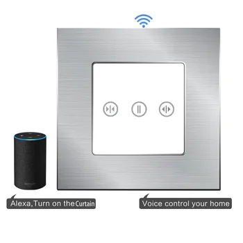 Bingoelec Aizkaru Wifi Touch Switch Alumīnija Rāmis, Stikla Sienas Panelis Ieslēdziet Smart Mājas Automatizācijas Bezvadu Kontroles Tuay APP
