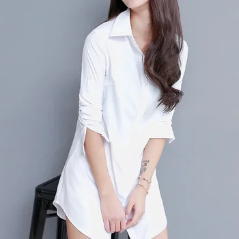 Biroja Dāma Šifona Balto Sieviešu Krekliem Pogas Gadījuma Streetwear Dāmas Krekls Plus Izmēra 5XL 2020. gadam Pavasara Vasaras Modes Rozā Tops