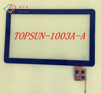 Black 10.1 collu paaudzes multi touch screen ārpus ekrāna, P/N TOPSUN-1003A-A atzīmēt, izmēru un krāsu
