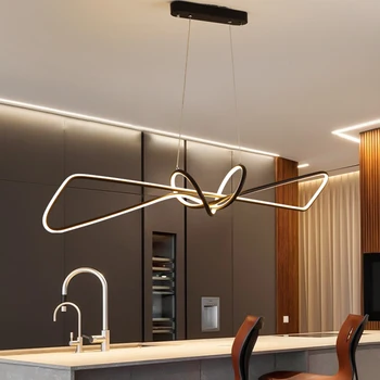 Black&Gold Modernu LED Pendant Gaismas, viesistaba, Ēdamistaba Virtuves Griestiem Uzstādīts Lampas Led Pendant lampas Karājas Lampa Mājās